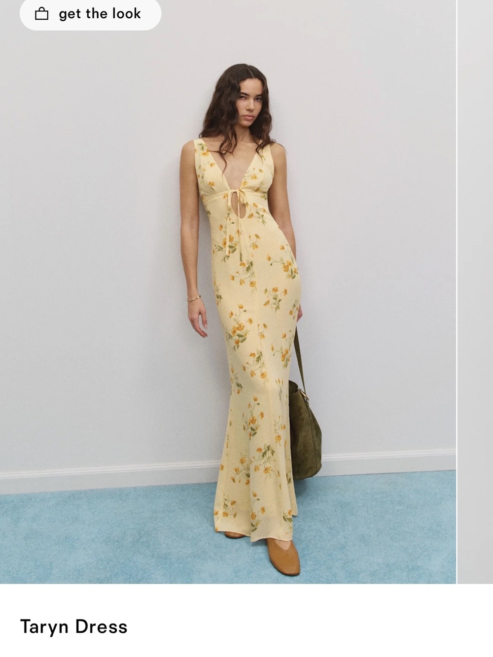 Reformation Taryn Floral Tie-Front Maxi Dress - Yellow